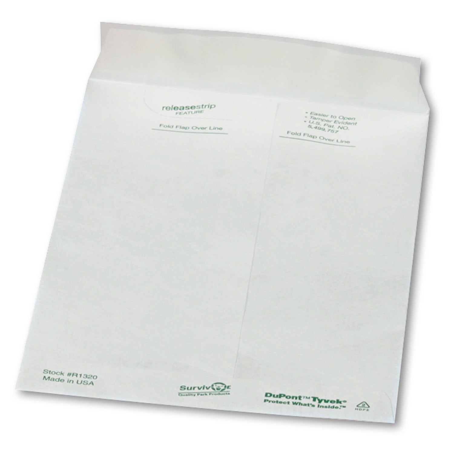Survivor Lightweight 14 lb Tyvek Catalog Mailers, #6 1/2, Square Flap, Redi-Strip Adhesive Closure, 6 x 9, White, 100/Box (R1320)