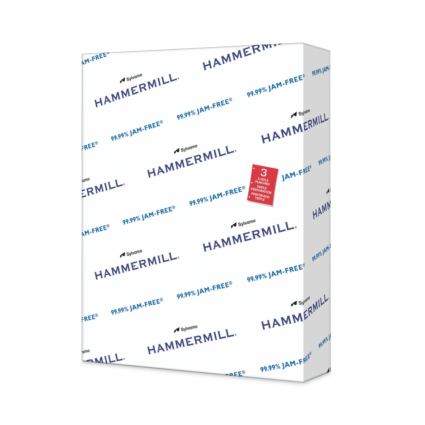 Hammermill Copy Plus Print Paper, 92 Bright, 3-Hole, 20 lb Bond Weight, 8.5 x 11, White, 500/Ream (105031)