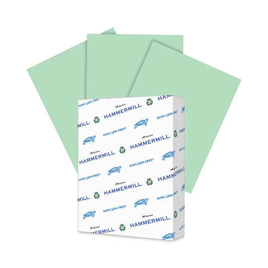 Hammermill Colors Print Paper, 20 lb Bond Weight, 8.5 x 11, Green, 500/Ream (103366)