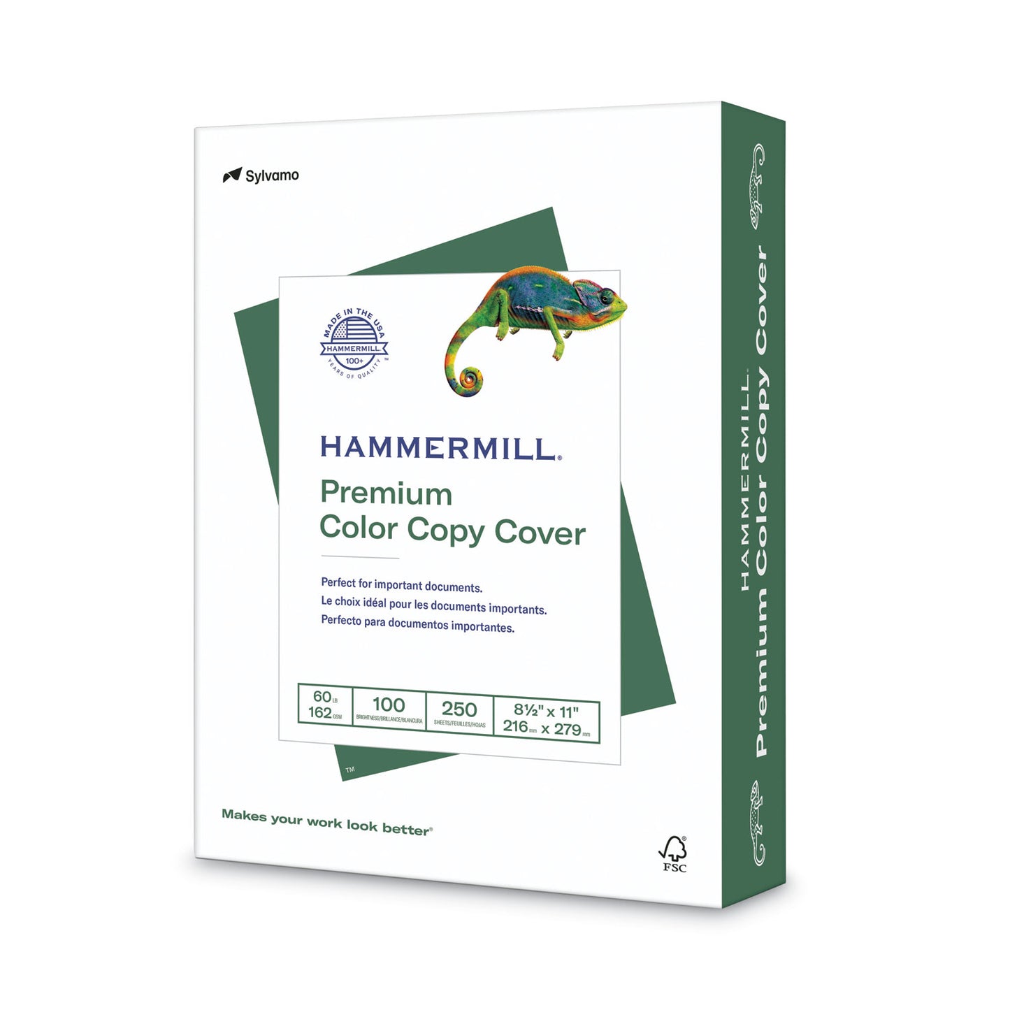 Hammermill Premium Color Copy Cover, 100 Bright, 60 lb Cover Weight, 8.5 x 11, 250/Pack (122549)