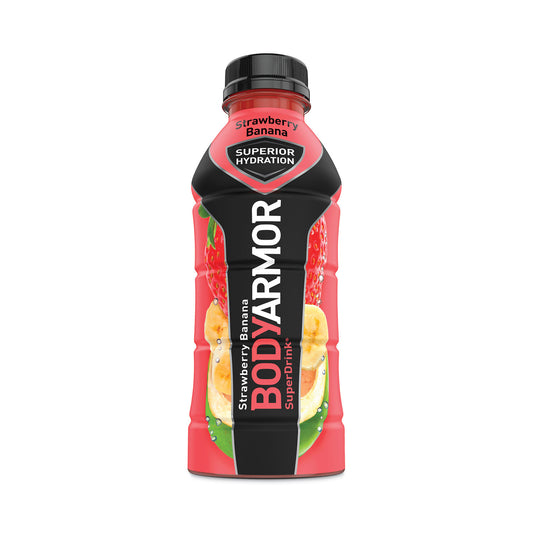 BodyArmor SuperDrink Sports Drink, Strawberry Banana, 16 oz Bottle, 12/Pack (10000314)