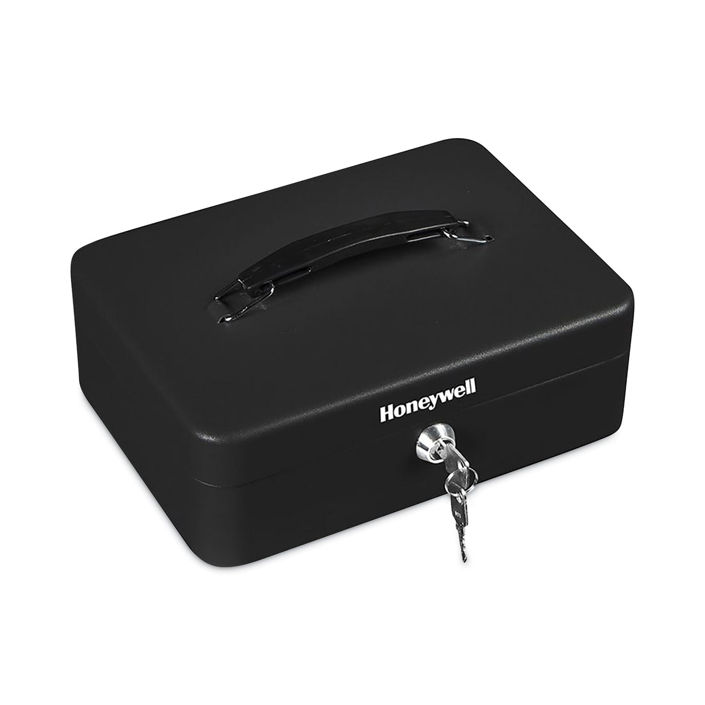 Honeywell Standard Cash Box, 9.8 x 7.3 x 4.1, Steel, Black (6112)