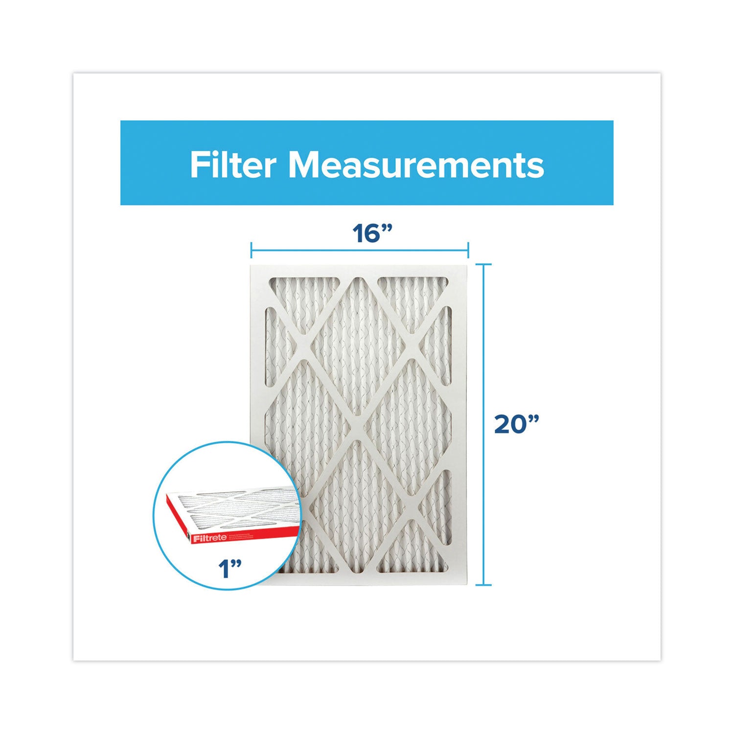 Filtrete Allergen Defense Air Filter, 16 x 20 (70071355914)