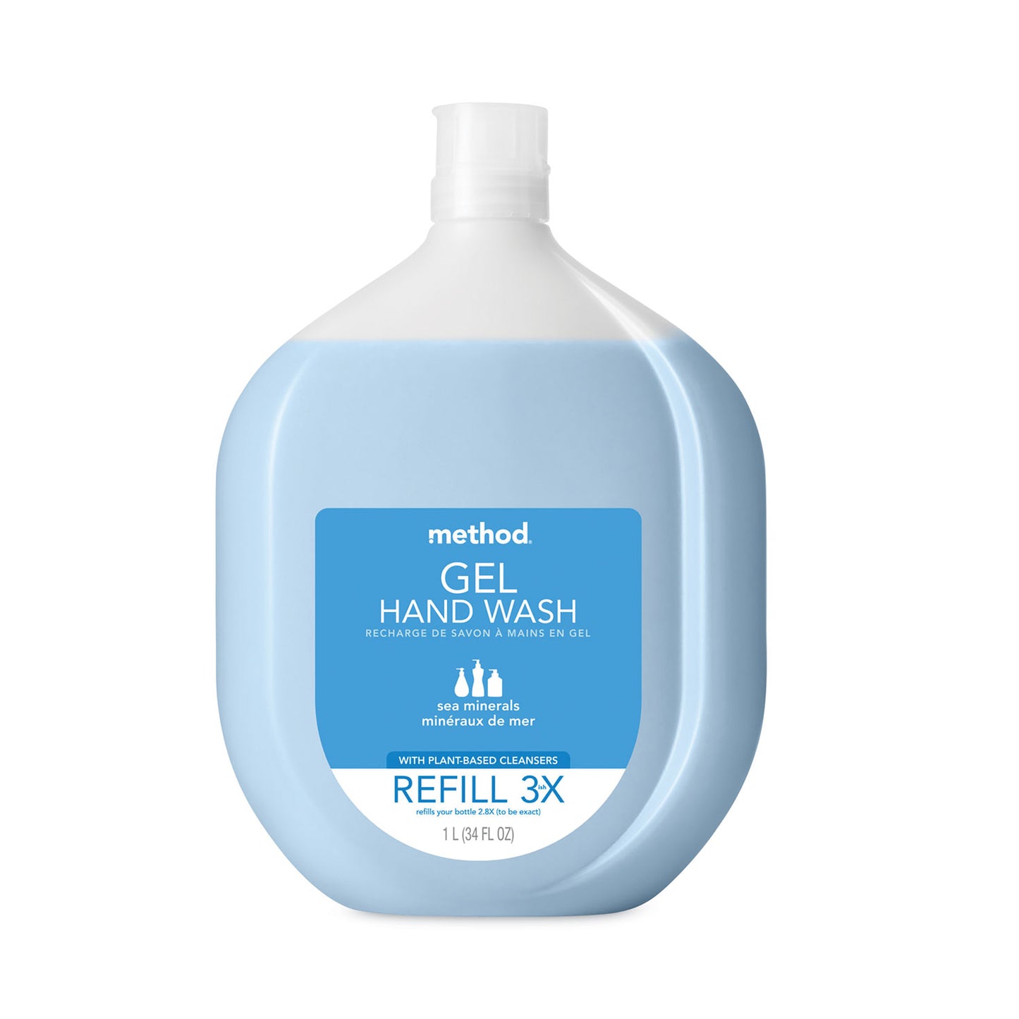 Method Gel Hand Wash Refill Tub, Sea Minerals Scent, 34 oz (328105)