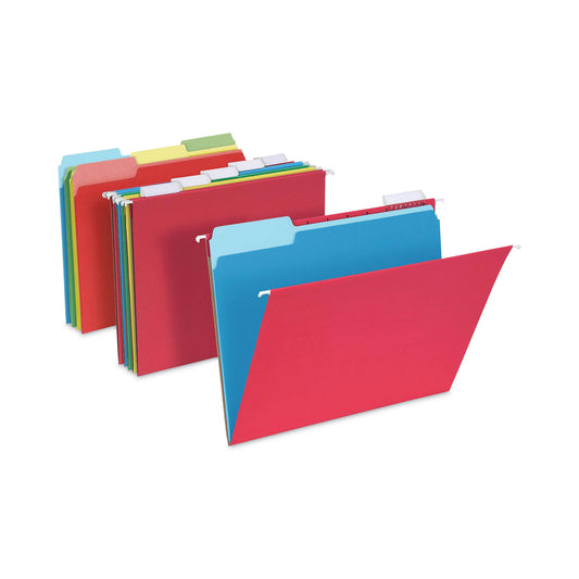 Pendaflex Teacher's Hanging File Folder Combo Kit, Letter Size, Assorted Colors, (25) 1/5-Cut Hanging Folders,(50) 1/3-Cut File Folders (99199)