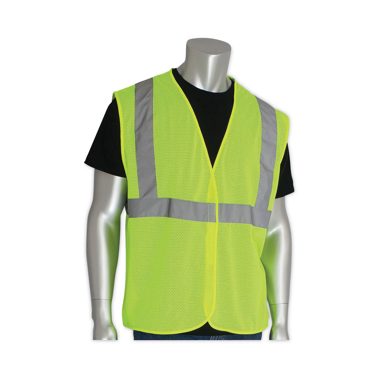 PIP ANSI Class 2 Hook and Loop Safety Vest, 2X-Large, Hi-Viz Lime Yellow (302MVGLY2X)