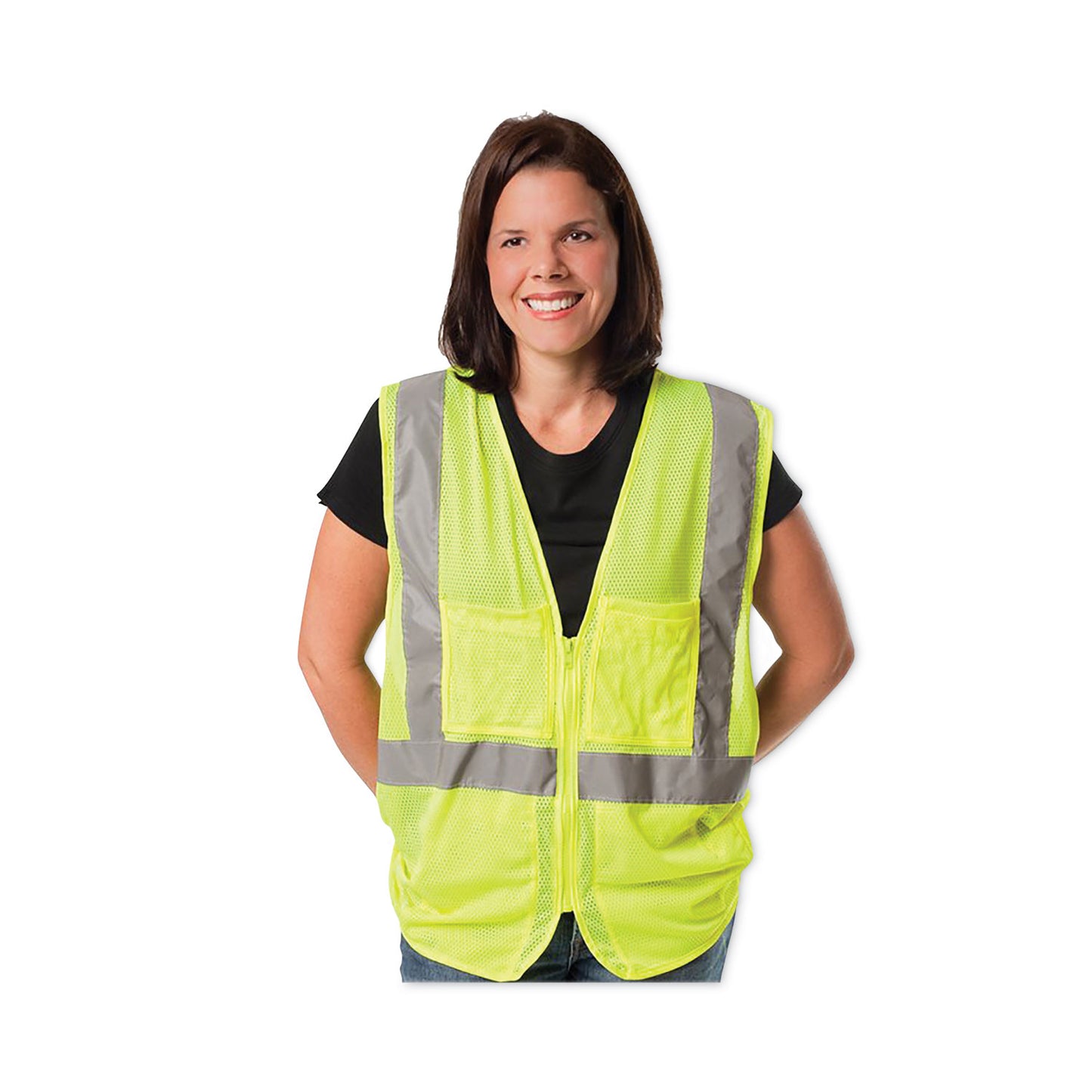 PIP ANSI Class 2 Hook and Loop Safety Vest, 2X-Large, Hi-Viz Lime Yellow (302MVGLY2X)