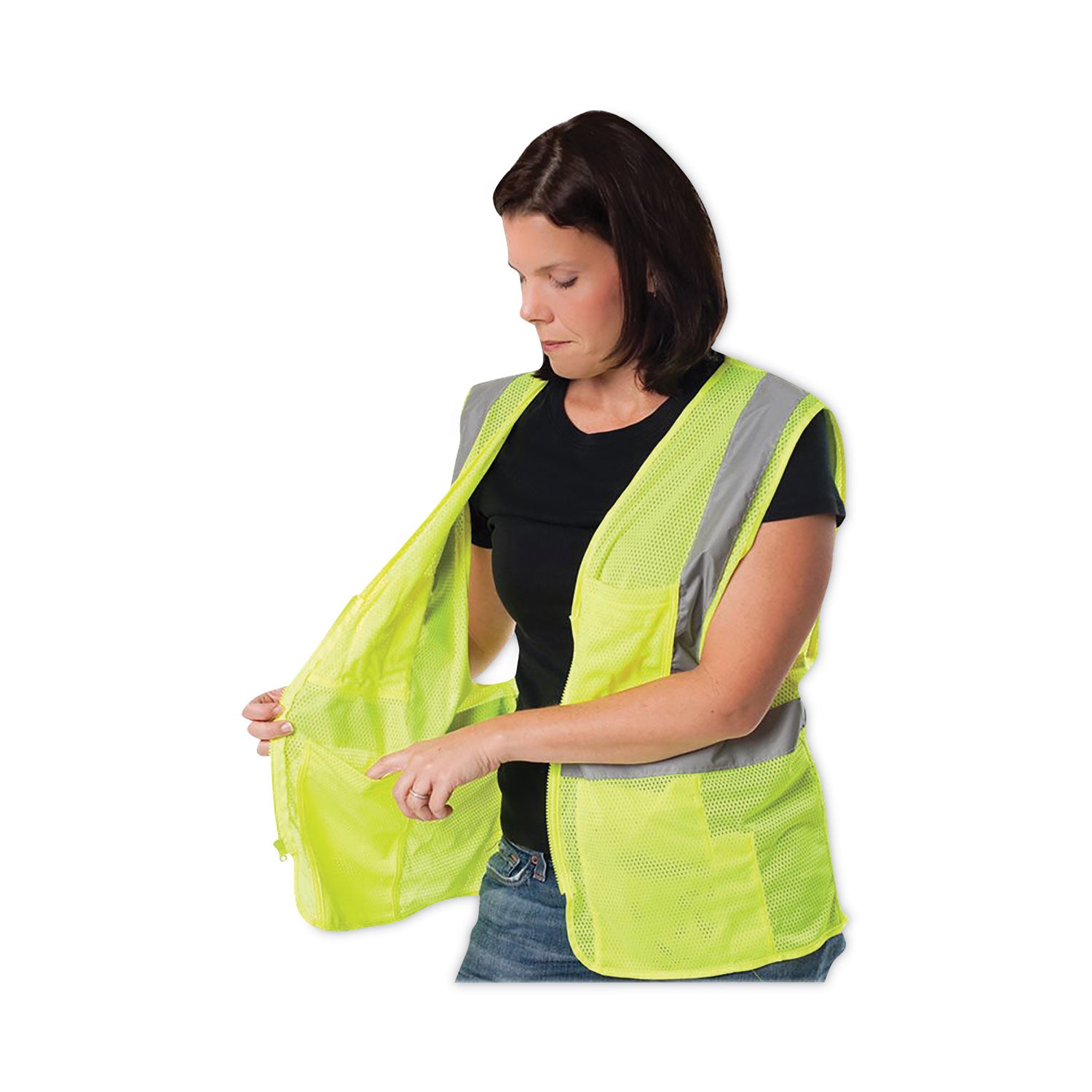 PIP ANSI Class 2 Hook and Loop Safety Vest, 2X-Large, Hi-Viz Lime Yellow (302MVGLY2X)