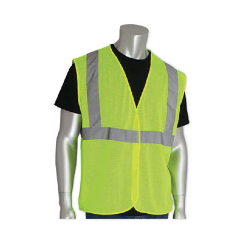 PIP Zipper Safety Vest, 2X-Large, Hi-Viz Lime Yellow (302MVGZLY2X)