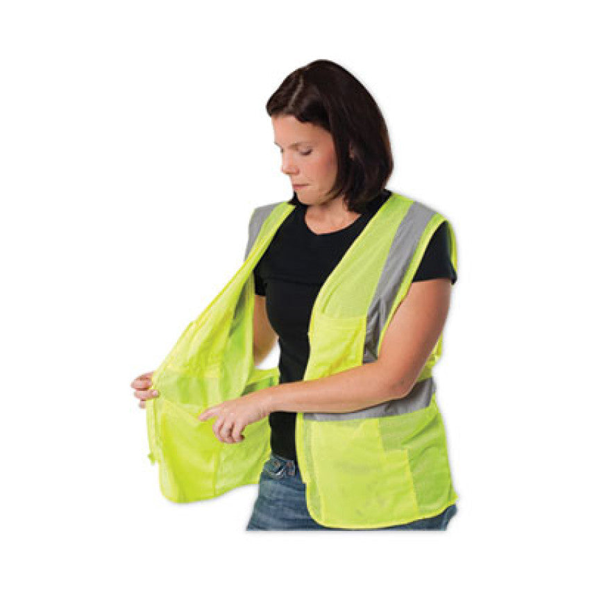 PIP Zipper Safety Vest, 2X-Large, Hi-Viz Lime Yellow (302MVGZLY2X)