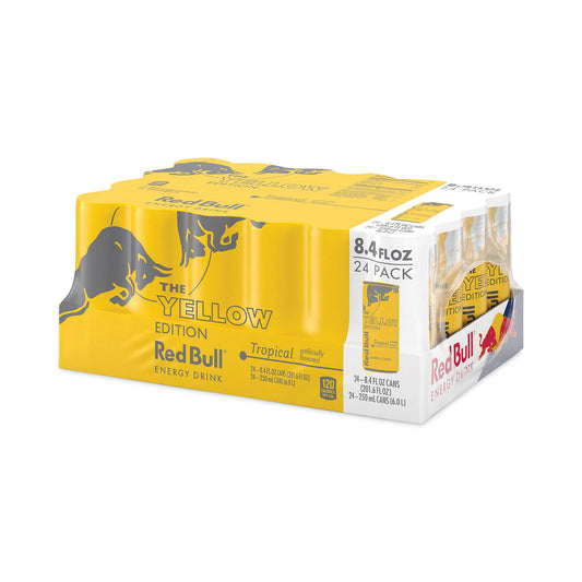 Red Bull The Yellow Edition Tropical Energy Drink, Tropical Punch, 8.4 oz Can, 24/Carton (RBD28162)