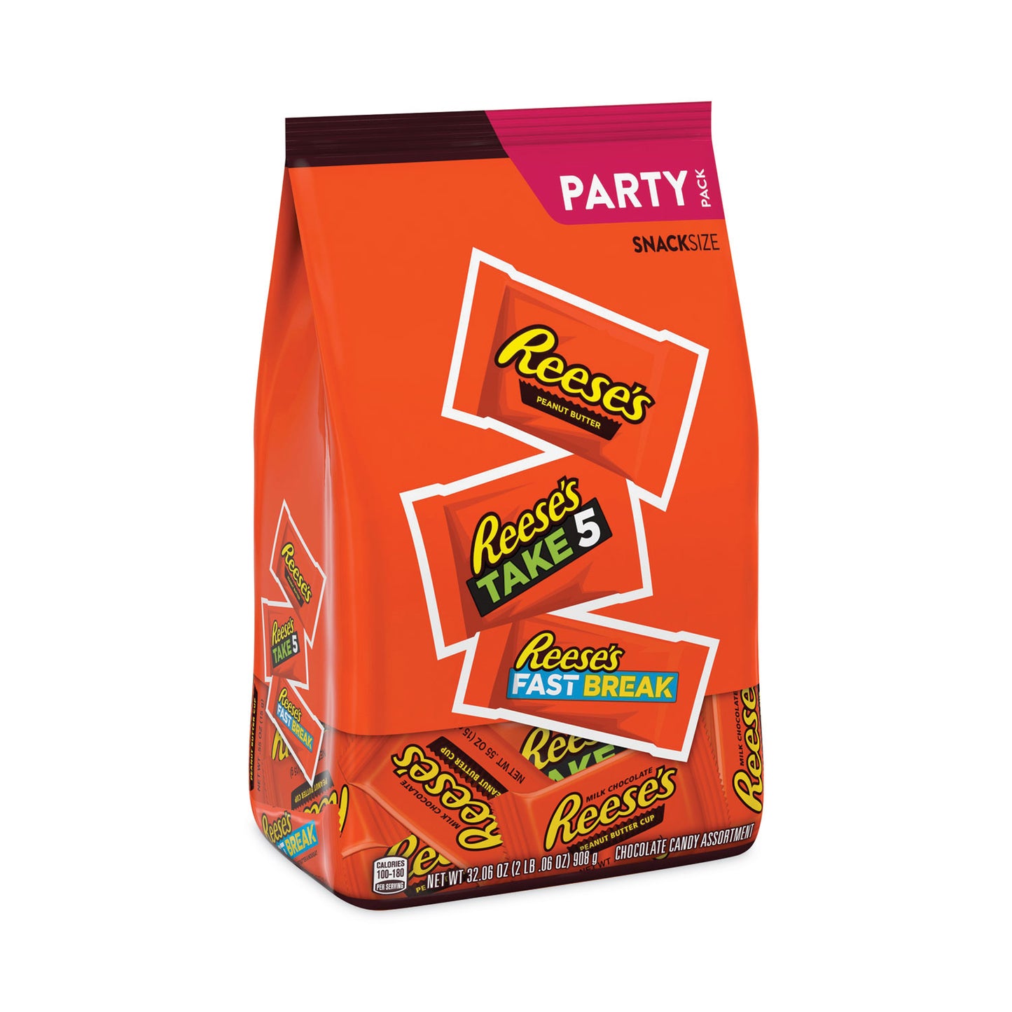 Reese's Milk Chocolate Peanut Butter Assortment Snack Size Candy, Individually Wrapped, 32.06 oz Bag (HEC93922)