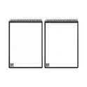 Rocketbook Flip Smart Notepad, Black Cover, Lined/Dot Grid Rule, 8.5 x 11, White, 16 Sheets (FLPLRCA)