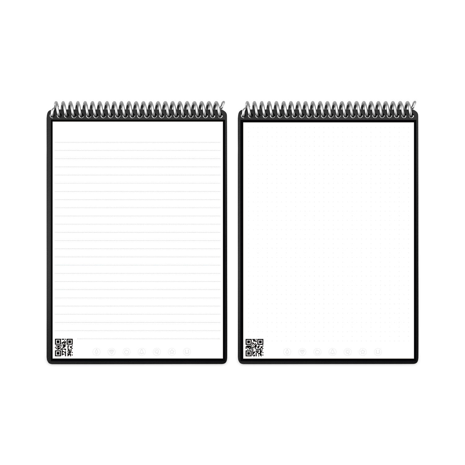 Rocketbook Flip Smart Notepad, Black Cover, Lined/Dot Grid Rule, 8.5 x 11, White, 16 Sheets (FLPLRCA)