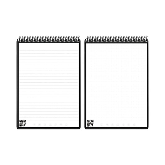 Rocketbook Flip Smart Notepad, Black Cover, Lined/Dot Grid Rule, 8.5 x 11, White, 16 Sheets (FLPLRCA)