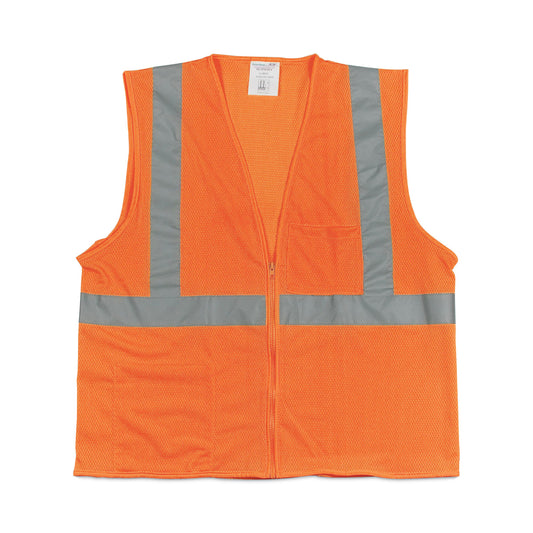 PIP ANSI Class 2 Hook and Loop Safety Vest, 2X-Large, Hi-Viz Orange (302MVGOR2X)