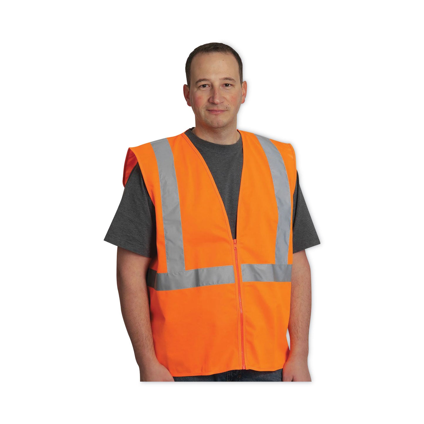 PIP ANSI Class 2 Hook and Loop Safety Vest, 2X-Large, Hi-Viz Orange (302MVGOR2X)