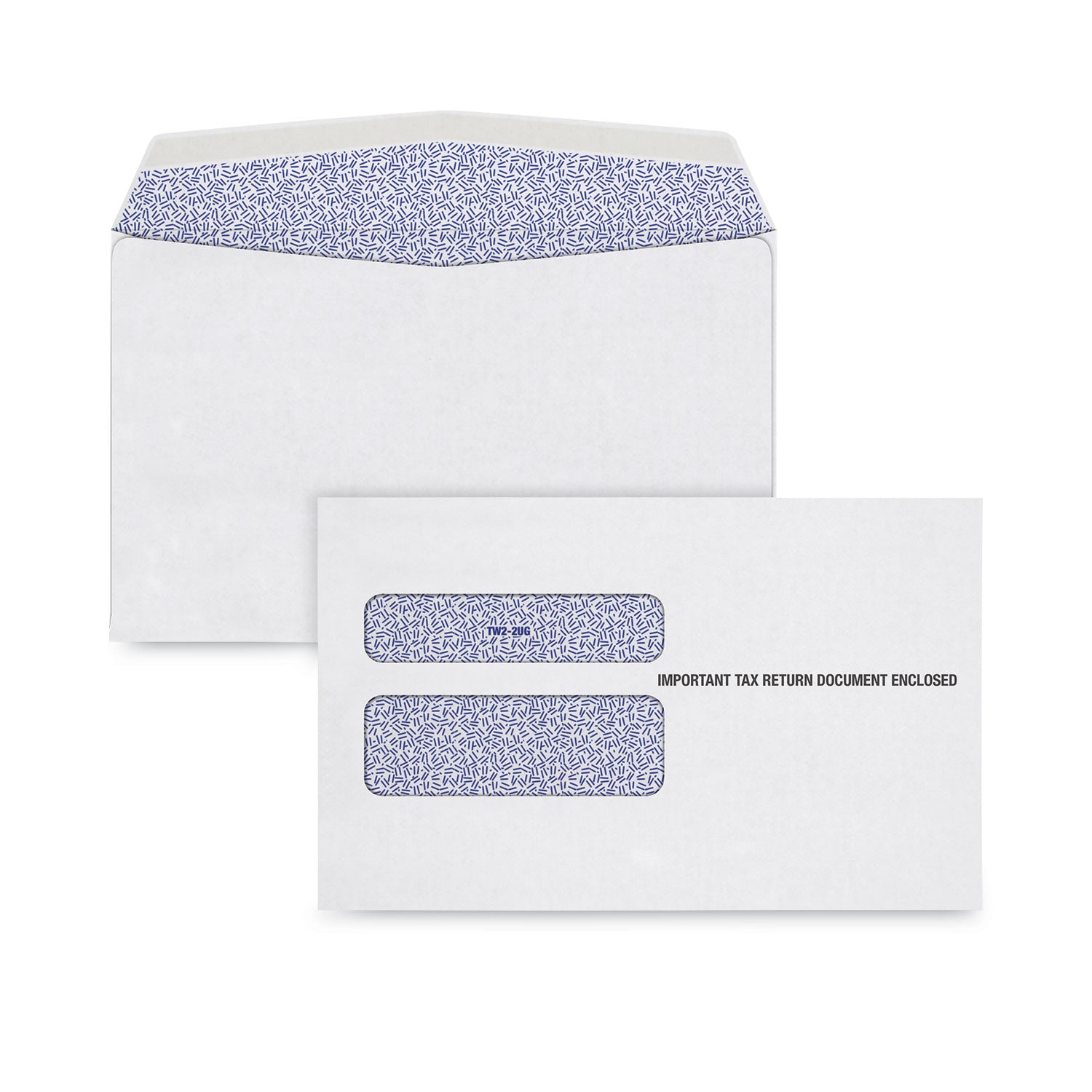 TOPS W-2 Laser Double Window Envelope, Commercial Flap, Gummed Closure, 5.63 x 9, White, 100/Pack (7985E100)