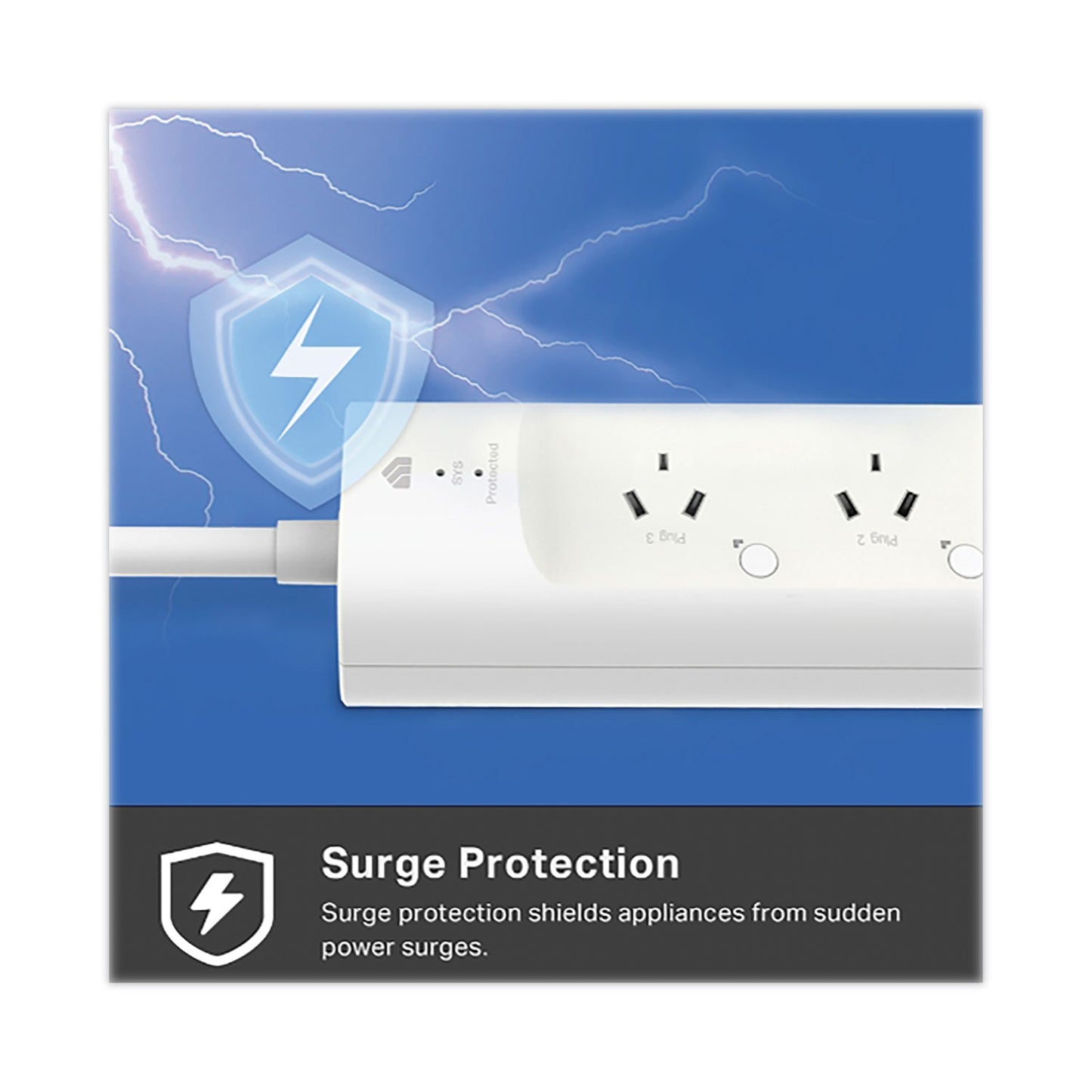 TP-Link Kasa Smart WiFi 3-Outlet Power Strip, 3 AC Outlets/2 USB Ports, White (KP303)