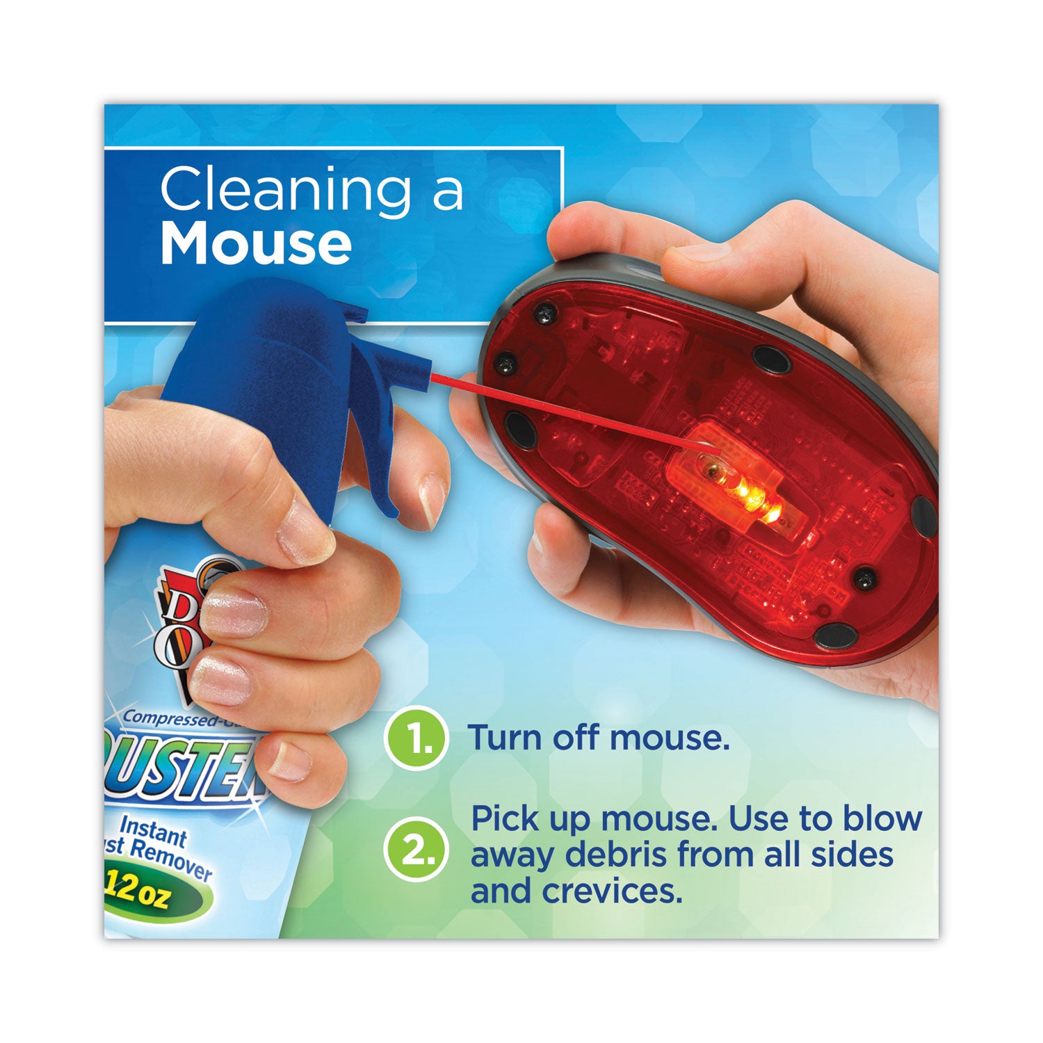 Dust-Off Disposable Compressed Air Duster, 12 oz Can (DPSXL12) - 9 Pack