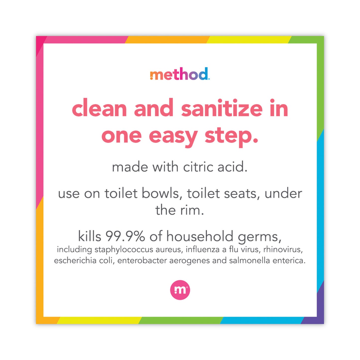 Method Antibacterial Toilet Cleaner, Spearmint, 24 oz Bottle, 6/Carton (01221CT)