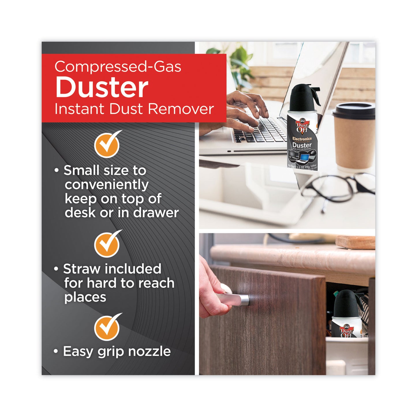 Dust-Off Disposable Compressed Air Duster, 3.5 oz Can (DPSJC)