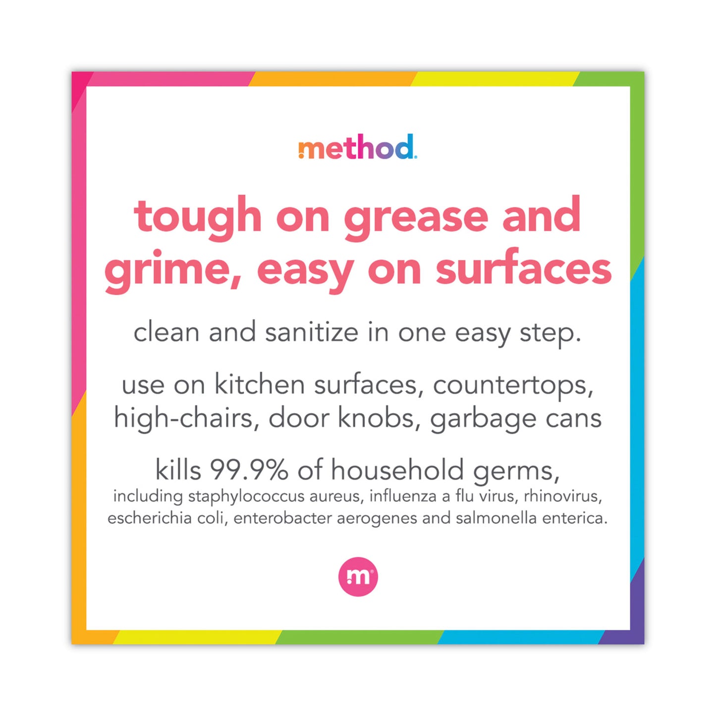 Method Antibac All-Purpose Cleaner, Wildflower, 28 oz Spray Bottle (01454EA)