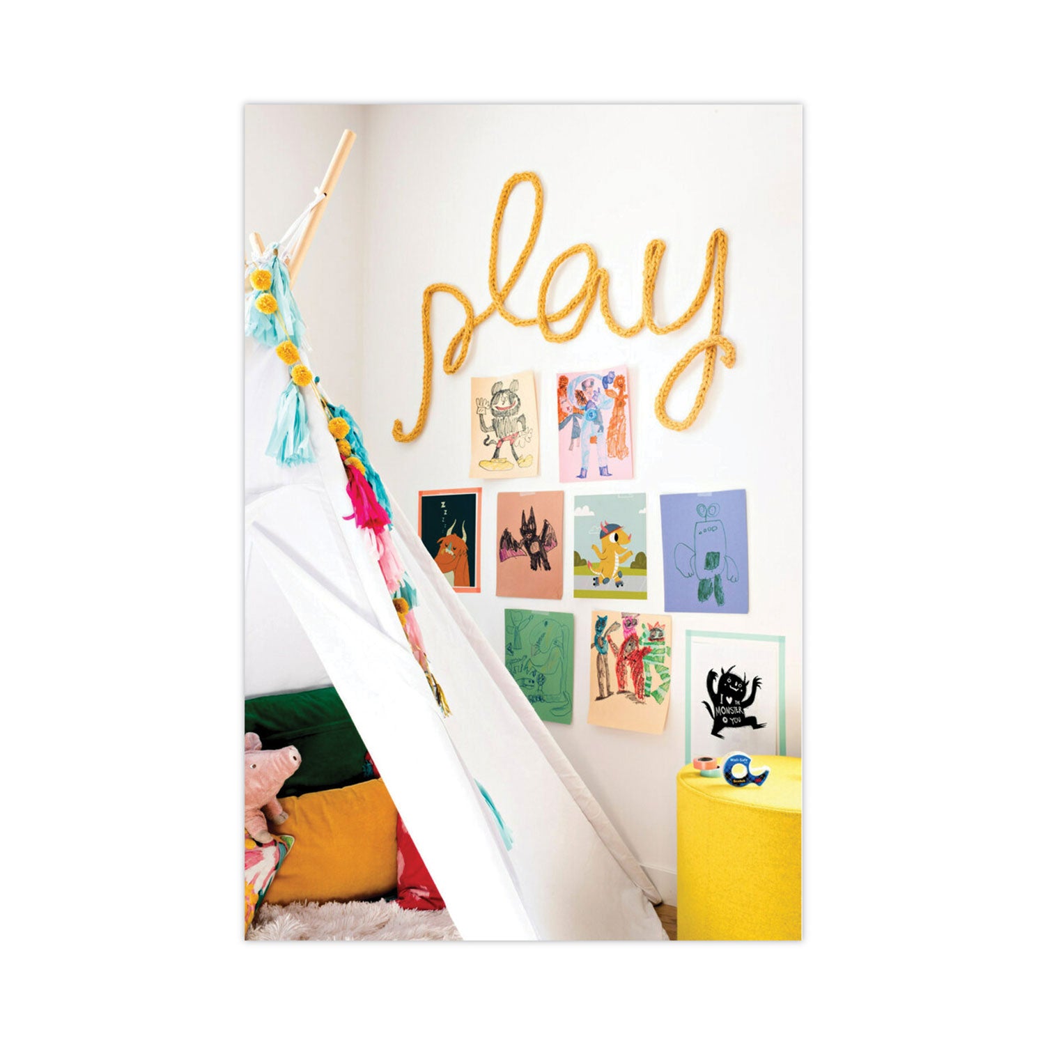 Scotch Wall-Safe Tape with Dispenser, 1" Core, 0.75" x 50 ft, Clear, 2/Pack (183DM2)