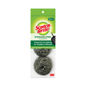 Scotch-Brite Metal Scrubbing Pads, 2.25 x 2.75, Silver, 3/Pack, 8 Packs/Carton (214C)