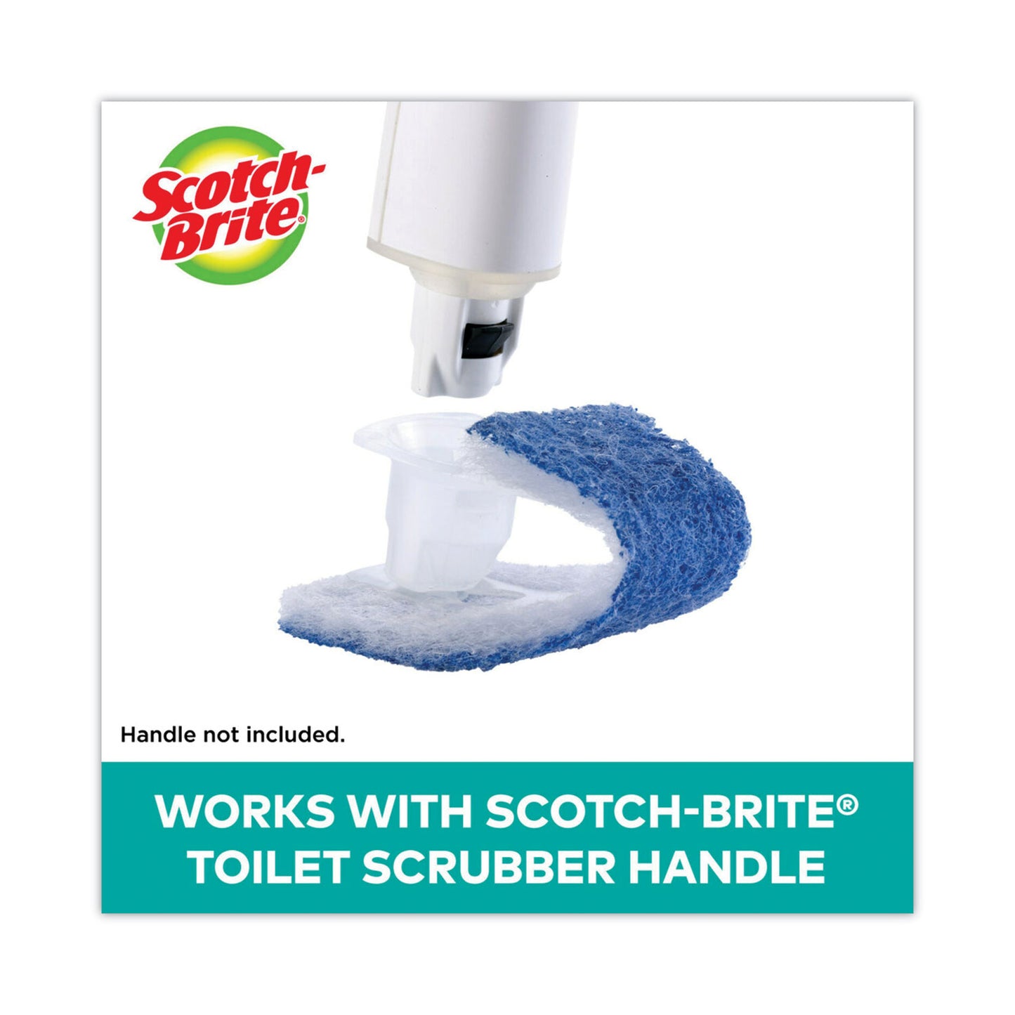 Scotch-Brite Disposable Toilet Scrubber Refill, Blue/White, 10/Pack (558RF)