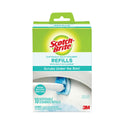 Scotch-Brite Disposable Toilet Scrubber Refill, Blue/White, 10/Pack (558RF)