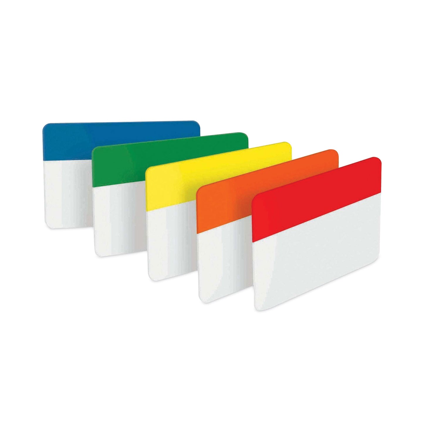 Post-it Solid Color Tabs, 1/5-Cut, Assorted Colors, 2" Wide, 30/Pack (686ROYGB)