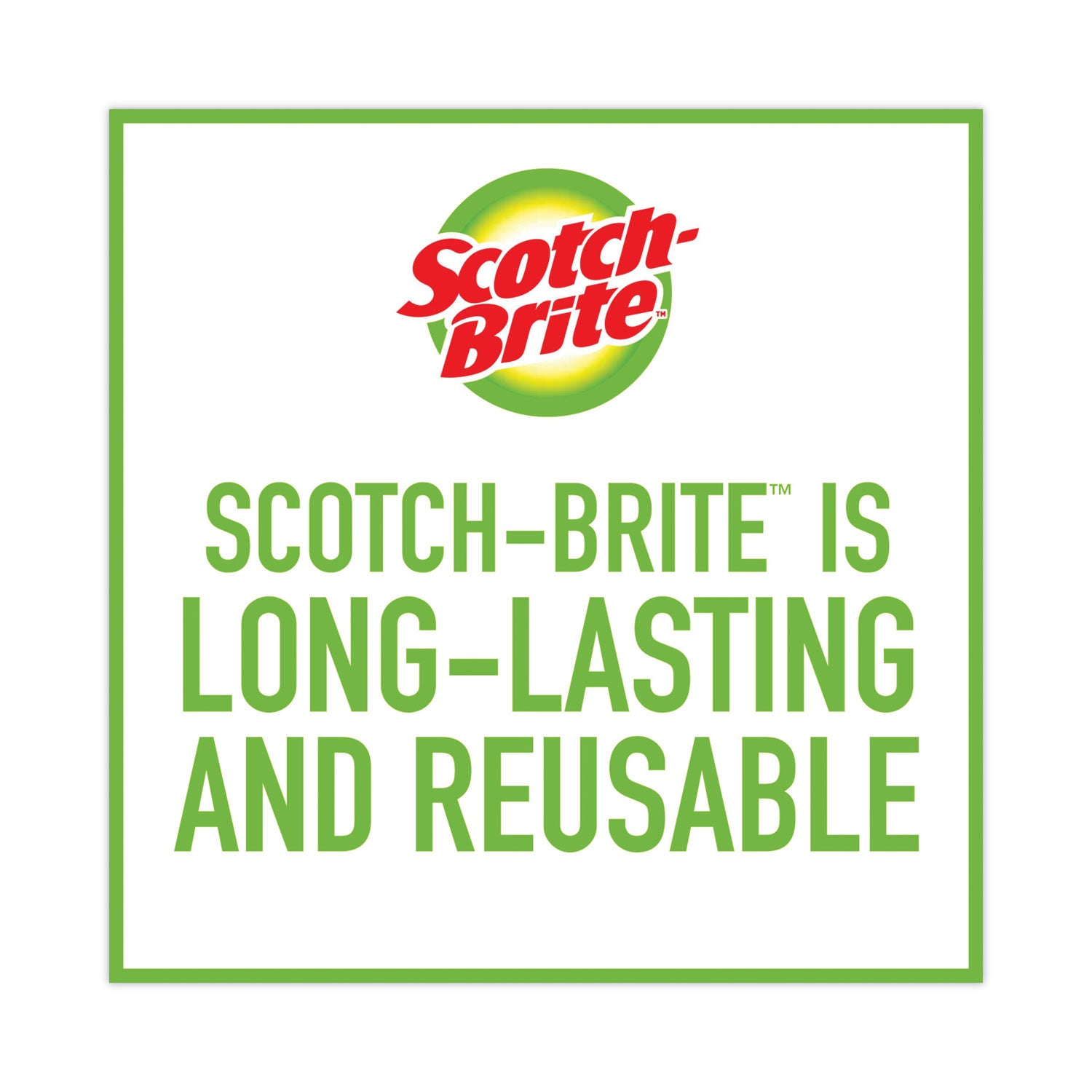 Scotch-Brite Heavy-Duty Scouring Pad, 3.8 x 6, Green, 5/Carton (2265)