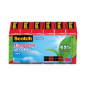 Scotch Transparent Greener Tape, 1" Core, 0.75" x 75 ft, Transparent, 6/Pack (6126P)