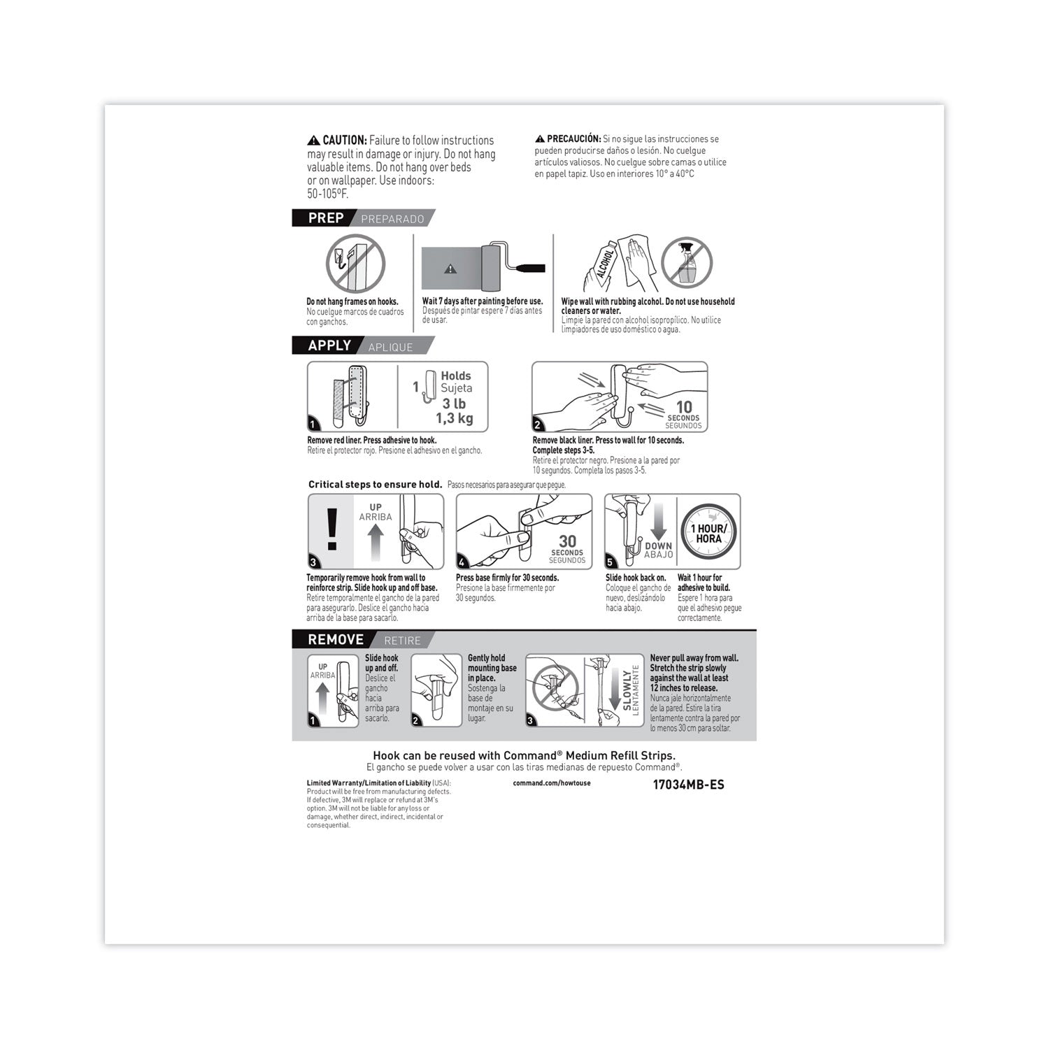 Command Decorative Hooks, Medium, Plastic, Matte Black, 3 lb Capacity, 2 Hooks and 4 Strips/Pack (17034MB2ES)