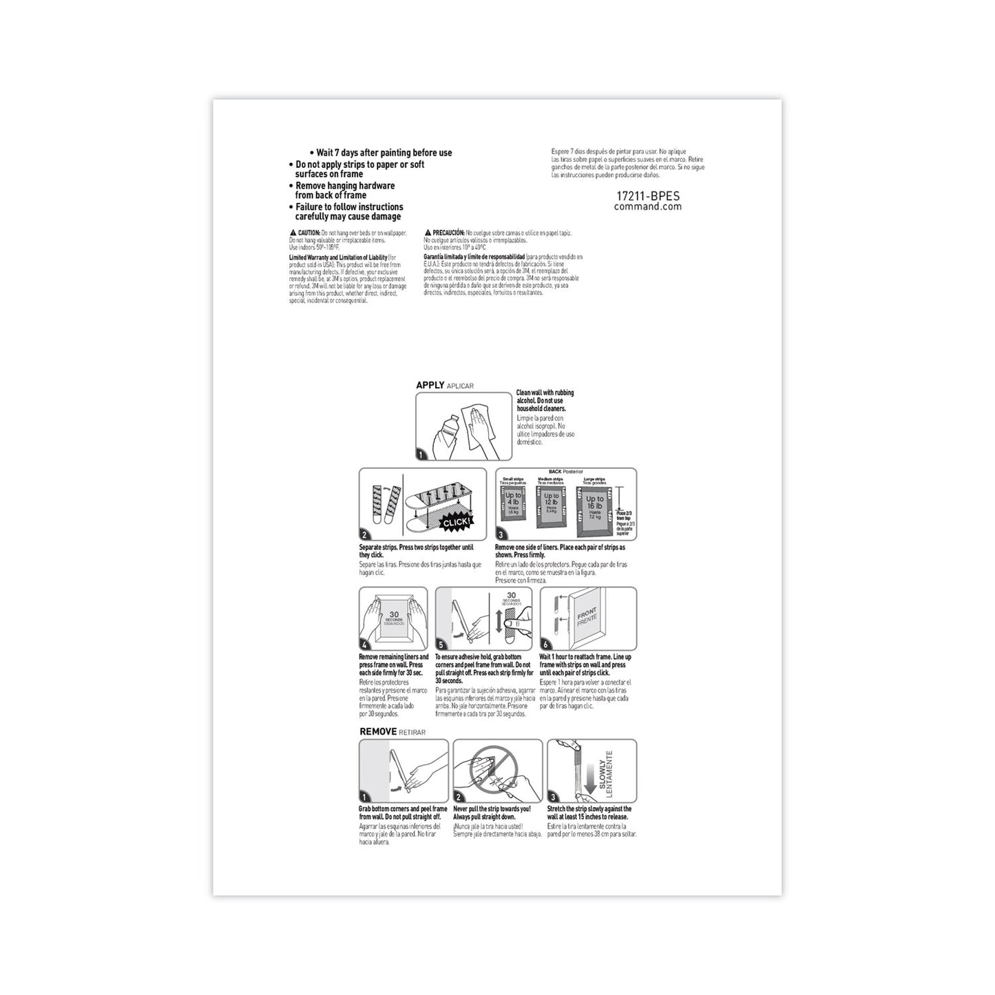 Command Picture Hanging Strips Big Pack, Removable, (4) Small, (6) Medium, (8) Large, White, 18 Pairs/Pack (17211BPES)