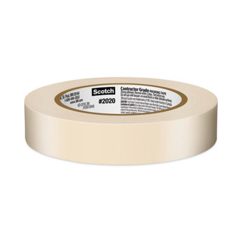 Commercial-Grade Masking Tape for Production Painting, 3" Core, 0.94" x 60 yds, Natural