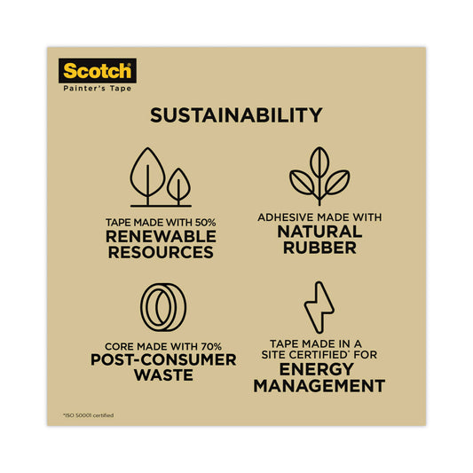 Scotch Commercial-Grade Masking Tape for Production Painting, 3" Core, 1.88" x 60 yds, Natural (20202ABK)