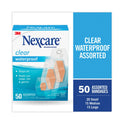 Nexcare Waterproof, Clear Bandages, Assorted Sizes, 50/Box (43250)