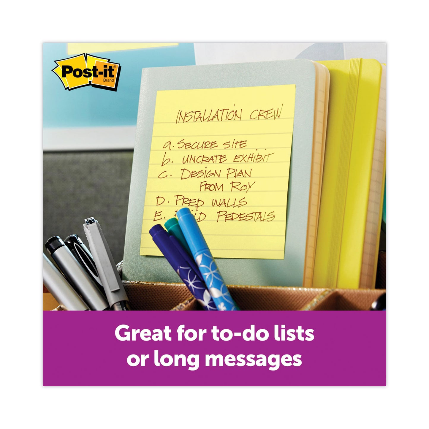 Post-it Pop-up Note Dispenser/Value Pack, For 4 x 4 Pads, Black/Clear, Includes (3) Canary Yellow Super Sticky Pop-up Pad (DS440SSVP)