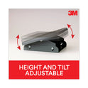 3M Adjustable Steel Footrest, Nonslip Surface, 22w x 14d x 4 to 4.75h, Black/Charcoal (FR530CB)