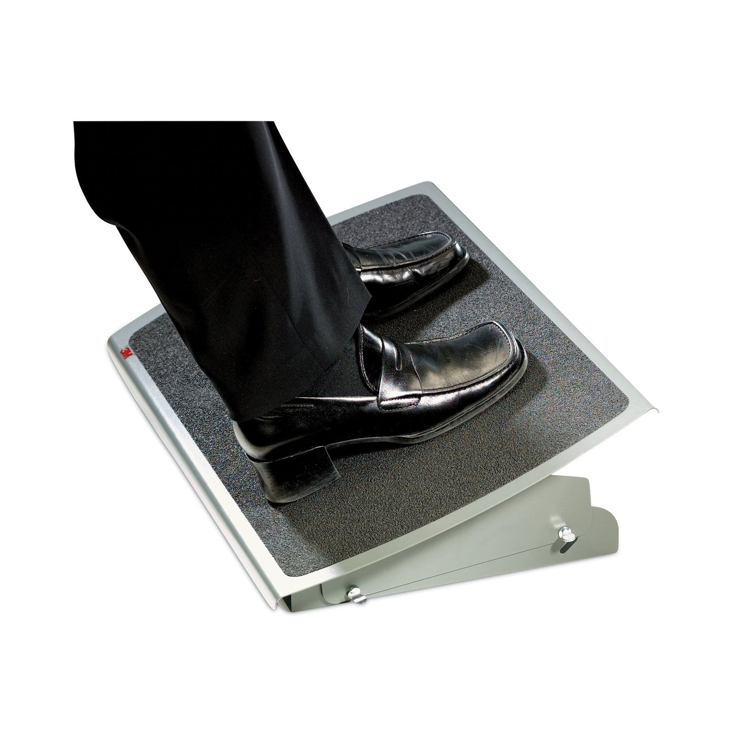 3M Adjustable Steel Footrest, Nonslip Surface, 22w x 14d x 4 to 4.75h, Black/Charcoal (FR530CB)