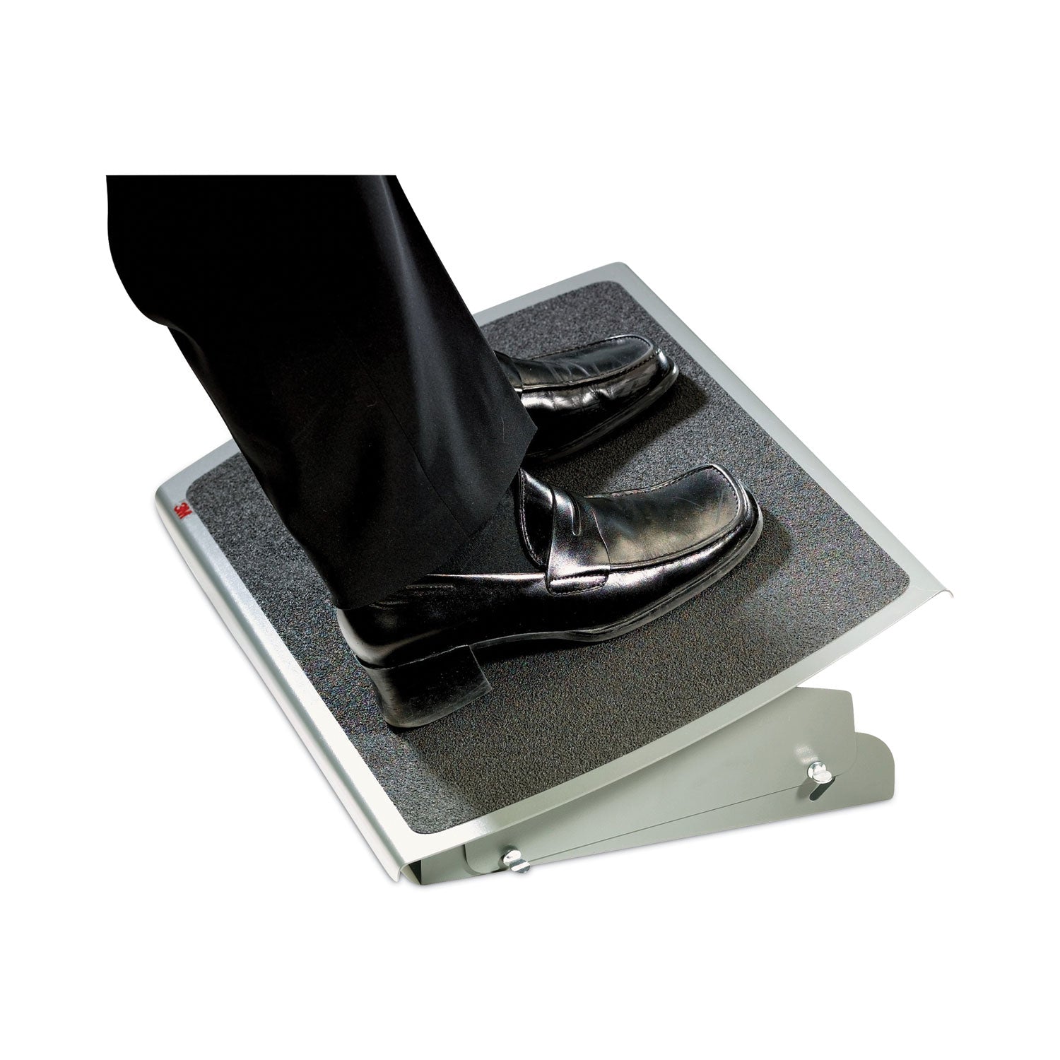 3M Adjustable Steel Footrest, Nonslip Surface, 22w x 14d x 4 to 4.75h, Black/Charcoal (FR530CB)