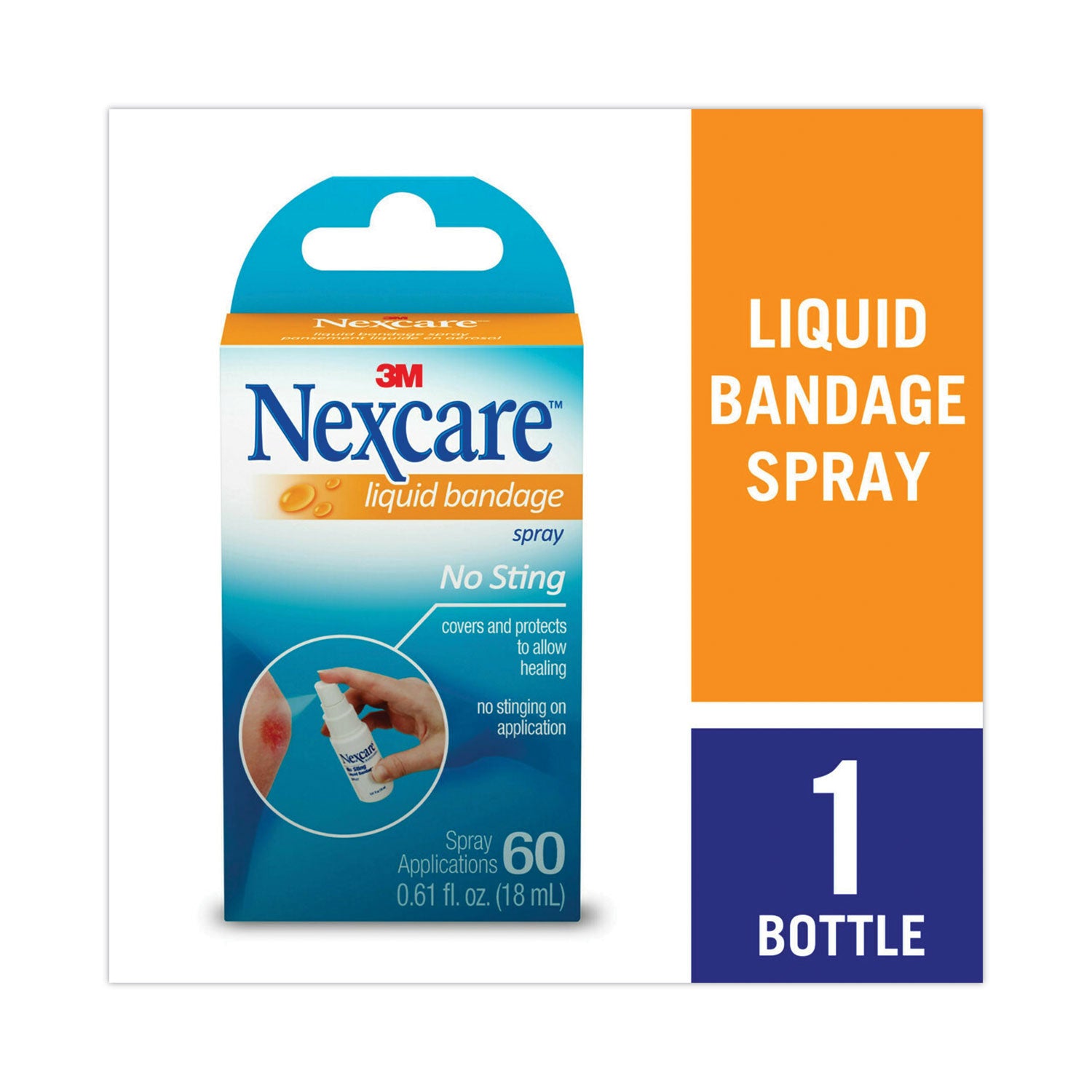 Nexcare No-Sting Liquid Bandage Spray, 0.61 oz (LBS11803)