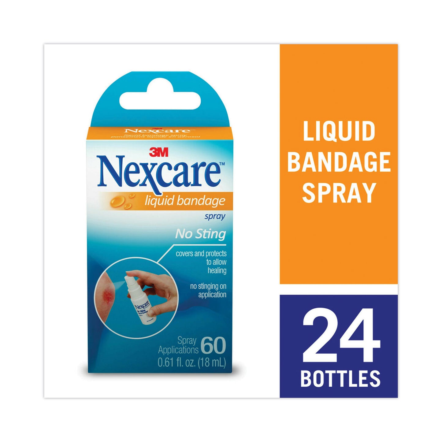 Nexcare No-Sting Liquid Bandage Spray, 0.61 oz (LBS11803)