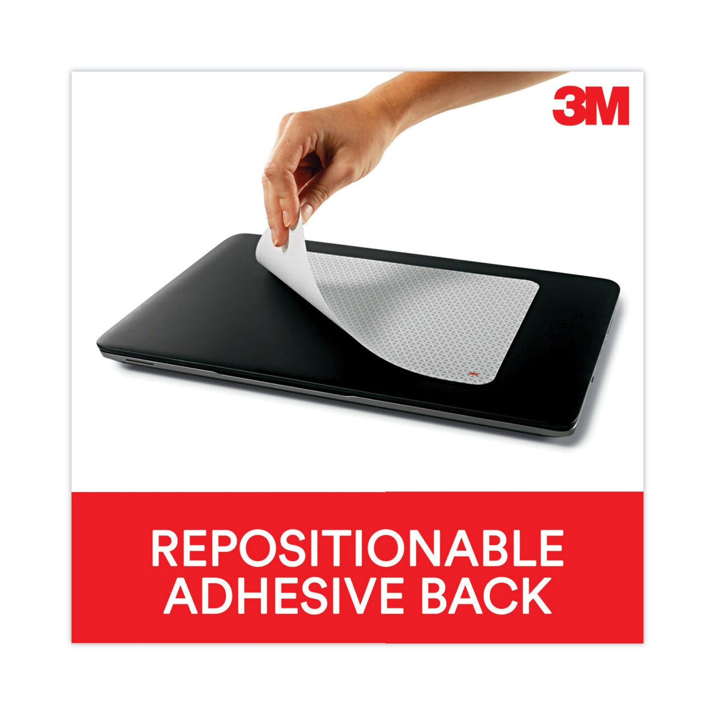 3M Precise Mouse Pad with Nonskid Repositionable Adhesive Back, 8.5 x 7, Bitmap Design (MP200PS)