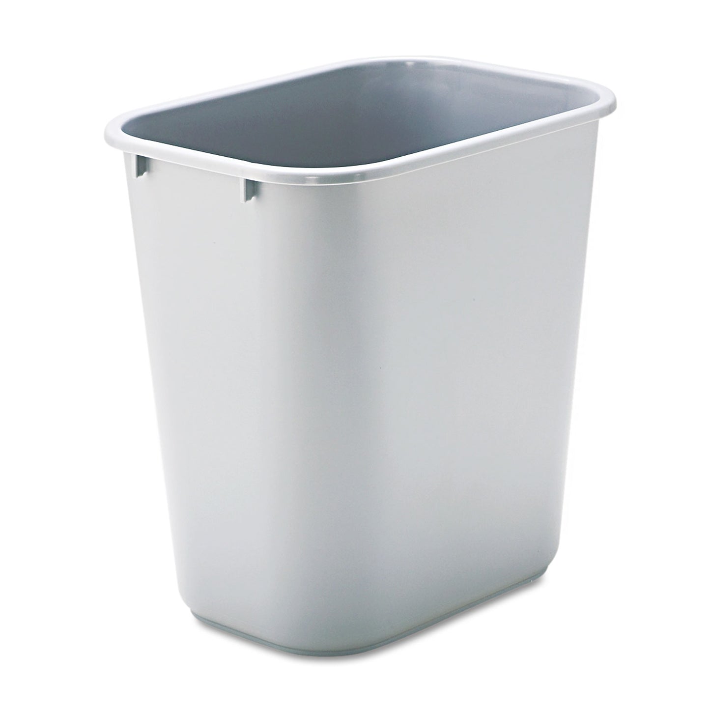 Rubbermaid Commercial Deskside Plastic Wastebasket, 7 gal, Plastic, Gray (295600GY)