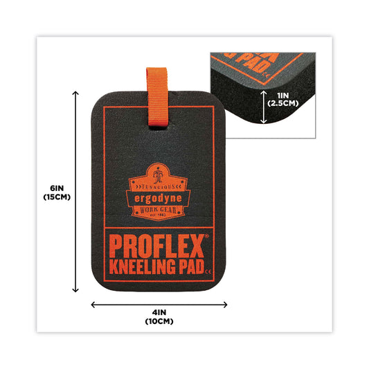 ergodyne ProFlex 365 Mini Foam Kneeling Pad, Carabiner, 1", Mini, Black (18565)