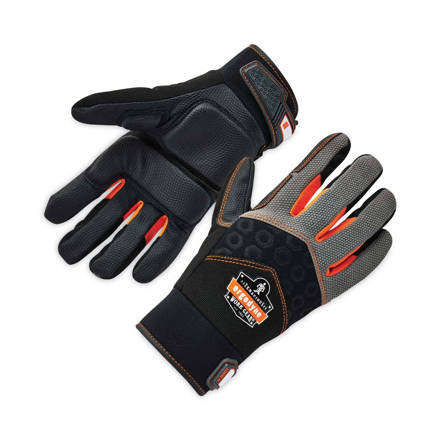 ergodyne ProFlex 9001 Full-Finger Impact Gloves, Black, 2X-Large, Pair (17776)