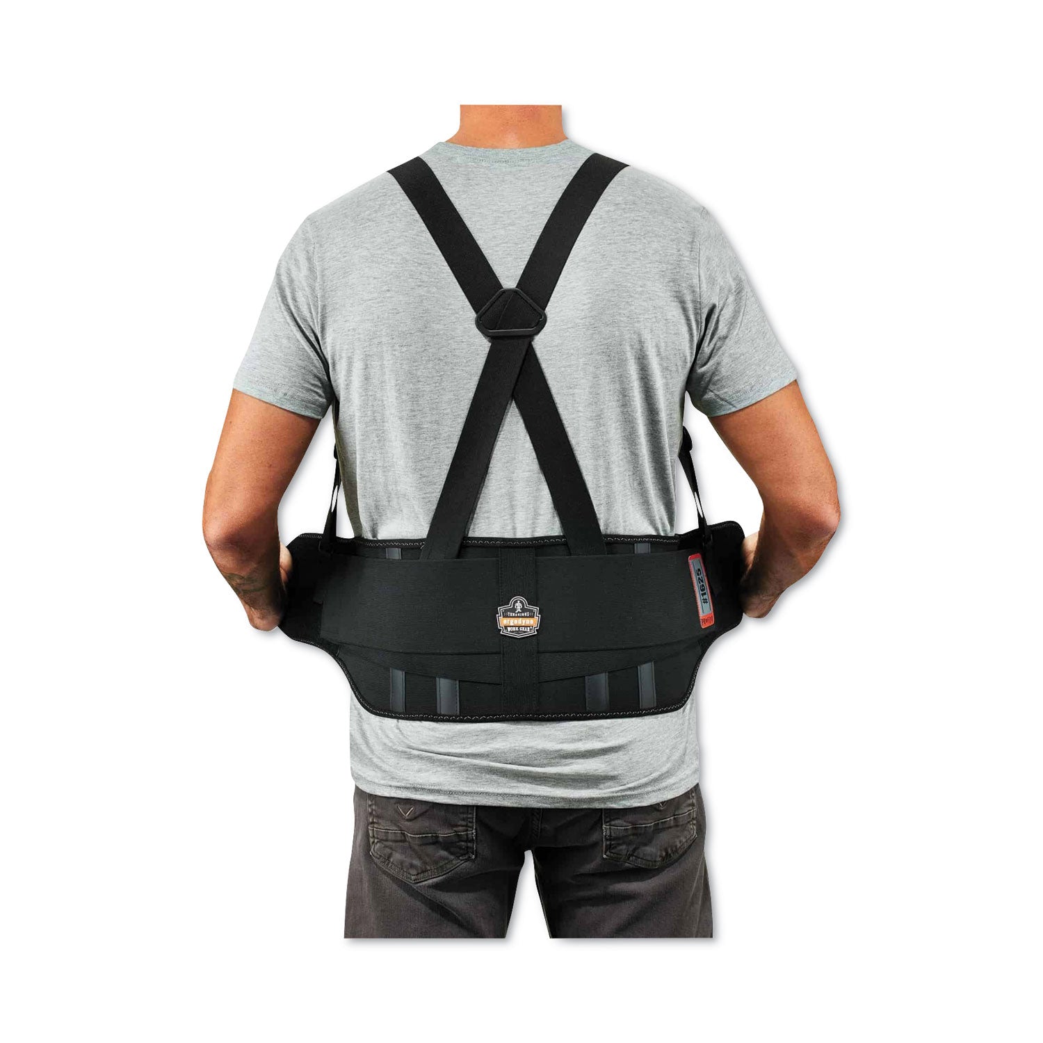 ergodyne ProFlex 1625 Elastic Back Support Brace, 2X-Large, 42" to 46" Waist, Black (11116)